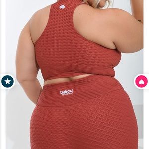Booty by Brabants Croco Skin Curvy Leggings in Canela